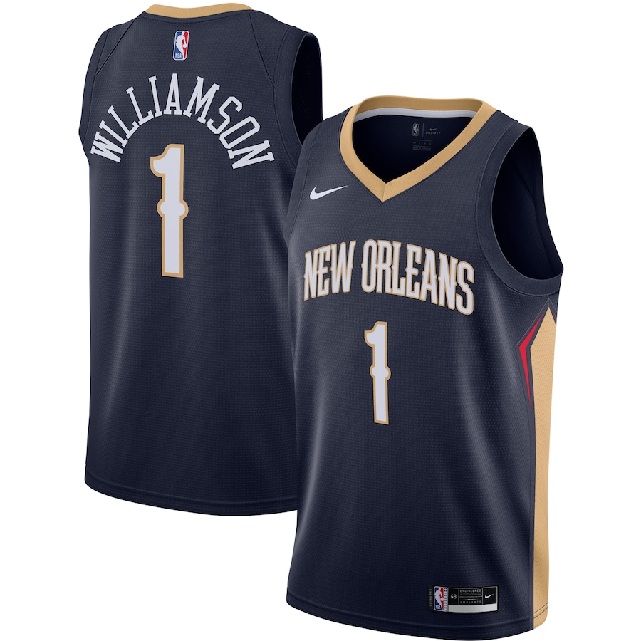 Men's New Orleans Pelicans Zion Williamson Nike Navy Swingman Jersey - Icon Edition - Jersey
