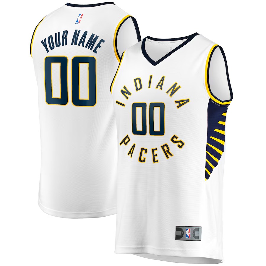 Men's Indiana Pacers Fanatics White Fast Break Custom Replica Jersey - Association Edition - Jersey