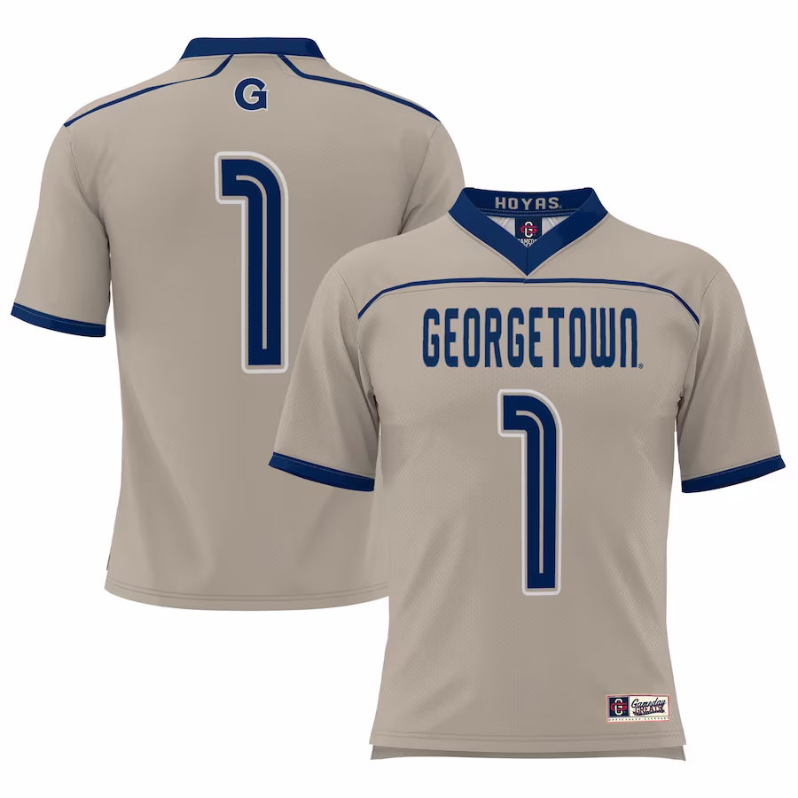 Georgetown Hoyas GameDay Greats Youth #1 Lightweight Lacrosse Jersey - Gray - Jersey