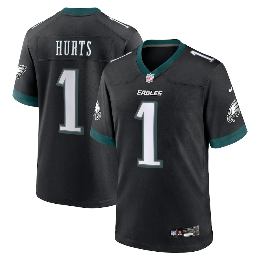 Men's Philadelphia Eagles Jalen Hurts Nike Black Alternate Game Jersey - Jersey
