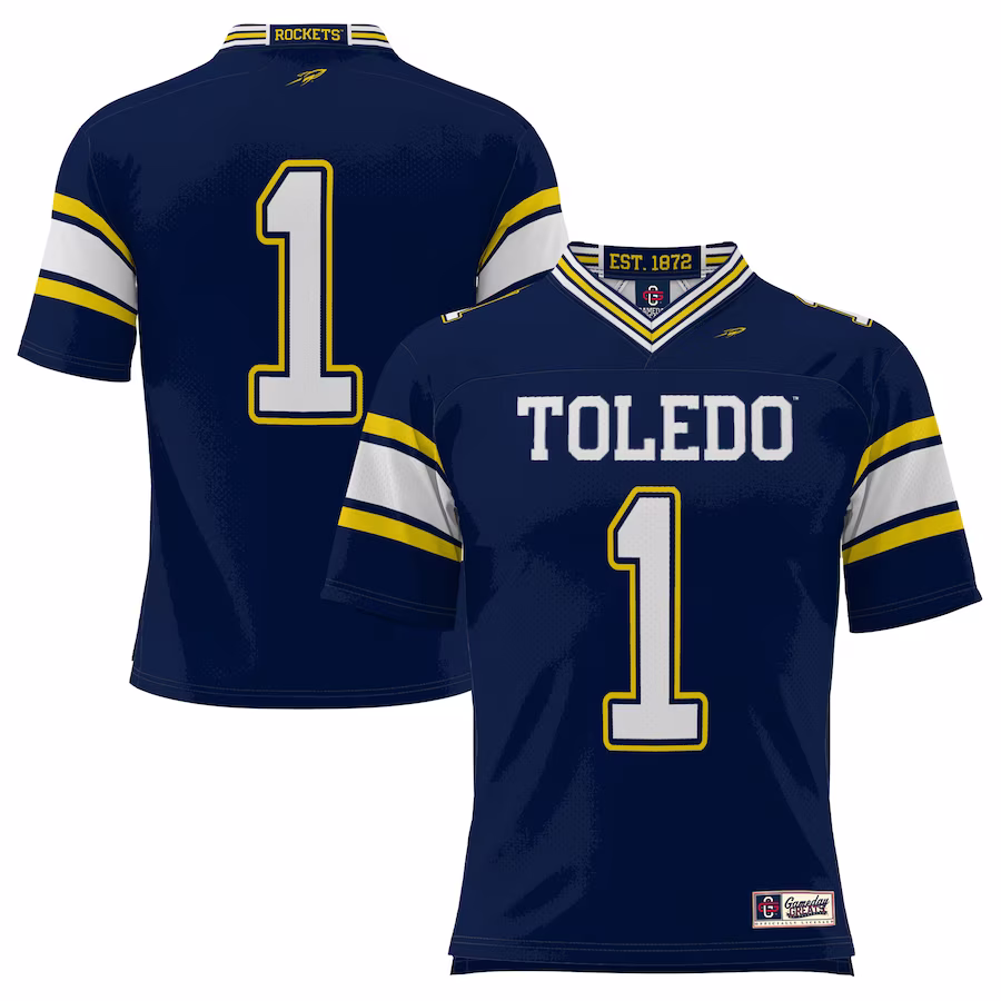 #1 Toledo Rockets GameDay Greats Endzone Football Jersey - Navy - Jersey