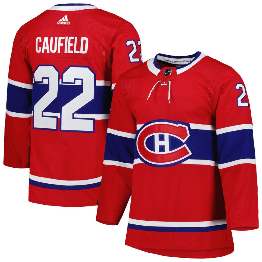 Men's Montreal Canadiens Cole Caufield adidas Red Home Primegreen Authentic Pro Player Jersey - Jersey
