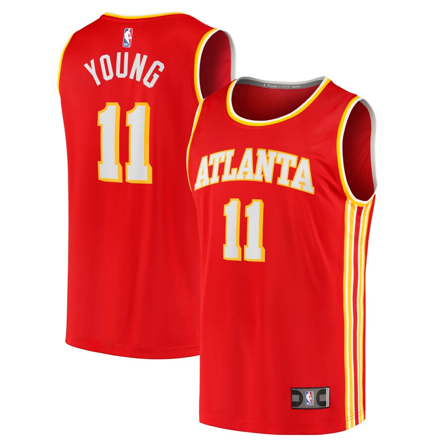 Men's Atlanta Hawks Trae Young Fanatics Red Fast Break Replica Jersey - Icon Edition - Jersey