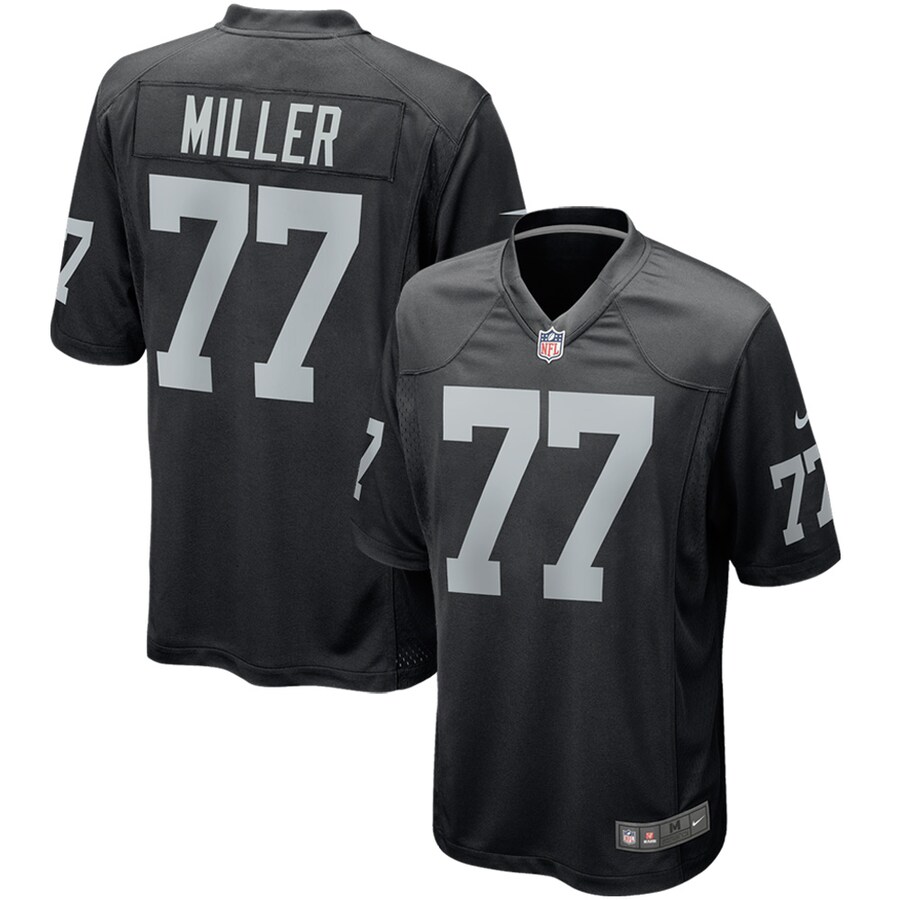Men's Las Vegas Raiders Kolton Miller Nike Black Game Player Jersey - Jersey
