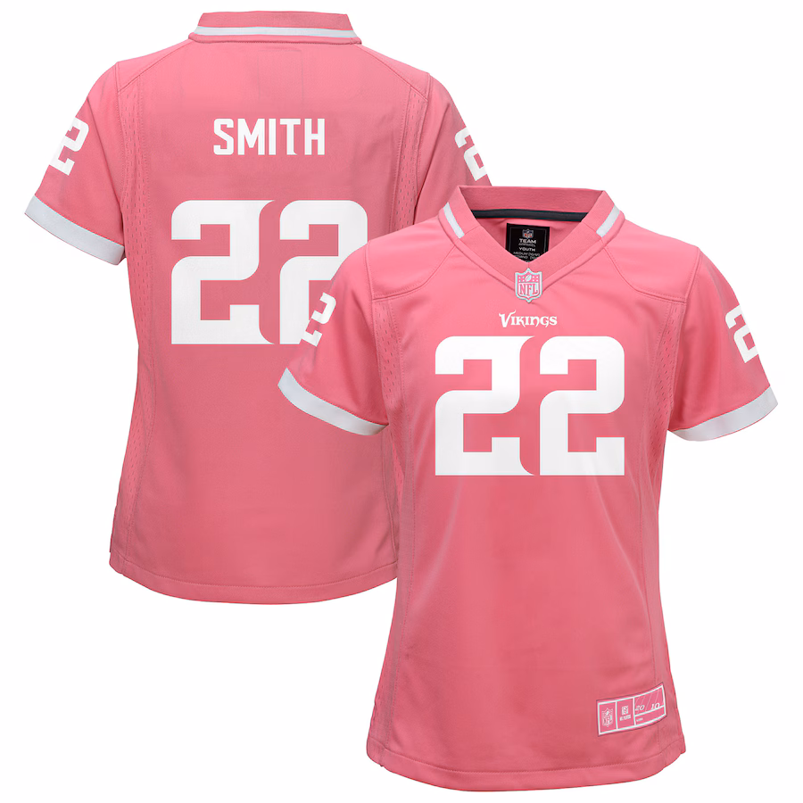 Youth Girls Minnesota Vikings Harrison Smith Pink Bubble Gum Jersey - Jersey