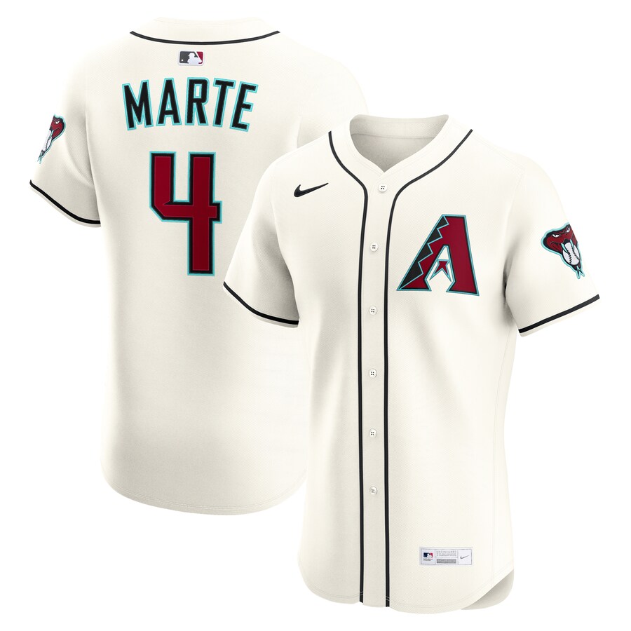 Men's Arizona Diamondbacks Ketel Marte Nike Cream Home Elite Jersey - Jersey