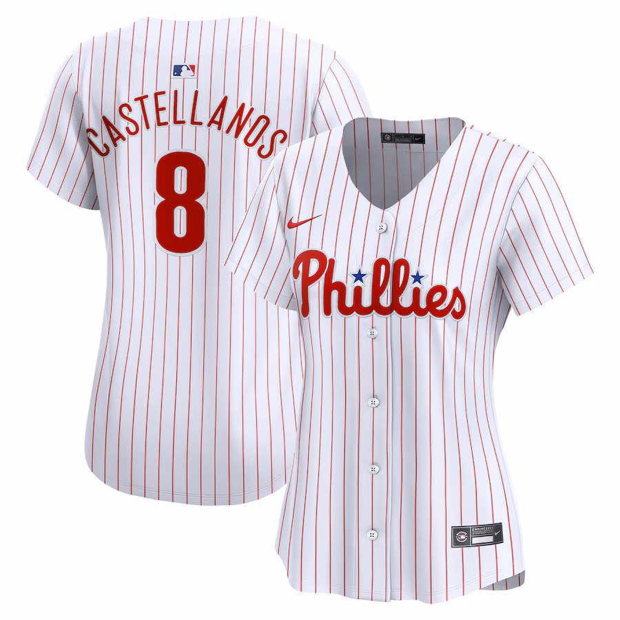 Women's Philadelphia Phillies Nick Castellanos Nike White Home Limited Jersey - Jersey