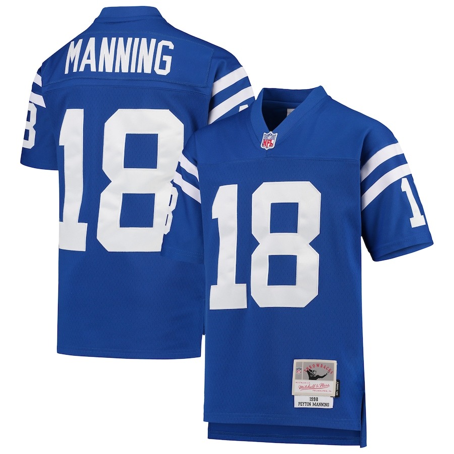 Youth Indianapolis Colts Peyton Manning Mitchell & Ness Royal 1998 Legacy Retired Player Jersey - Jersey
