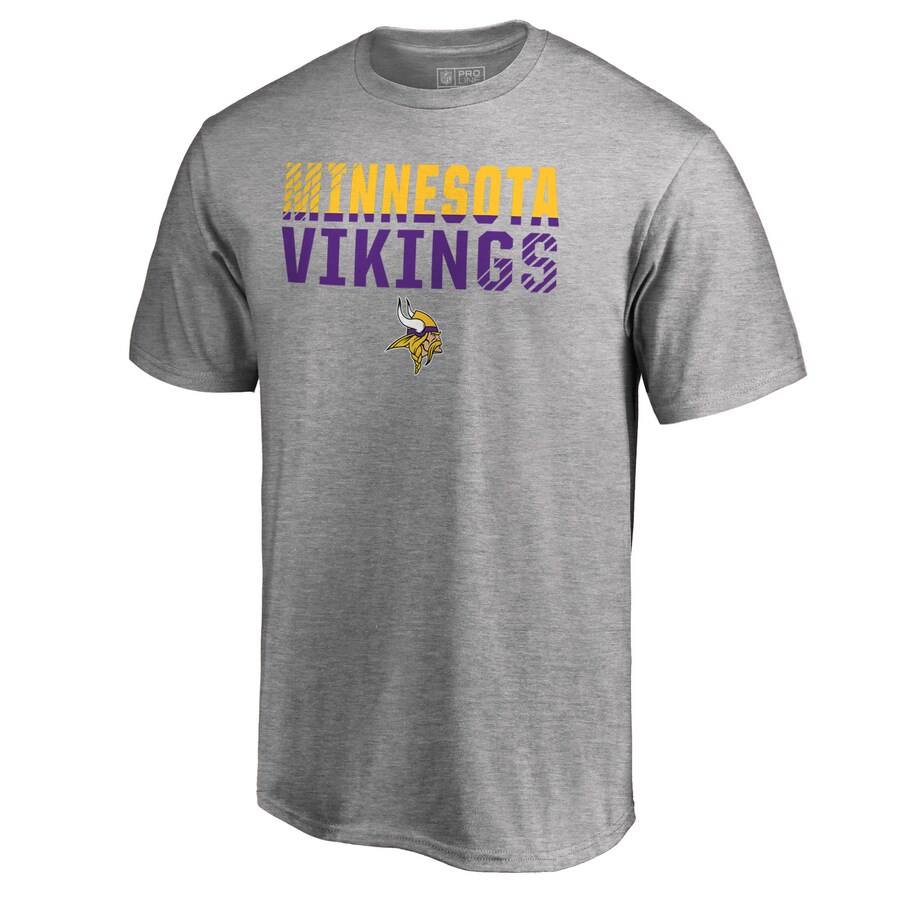 Men's Minnesota Vikings Ash Iconic Collection Fade Out T-Shirt - Jersey