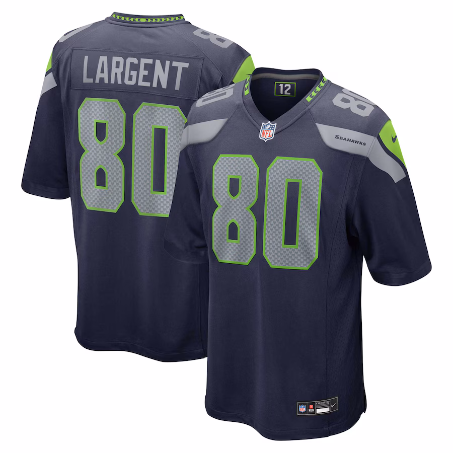 Men's Seattle Seahawks Steve Largent Nike College Navy Retired Player Game Jersey - Jersey