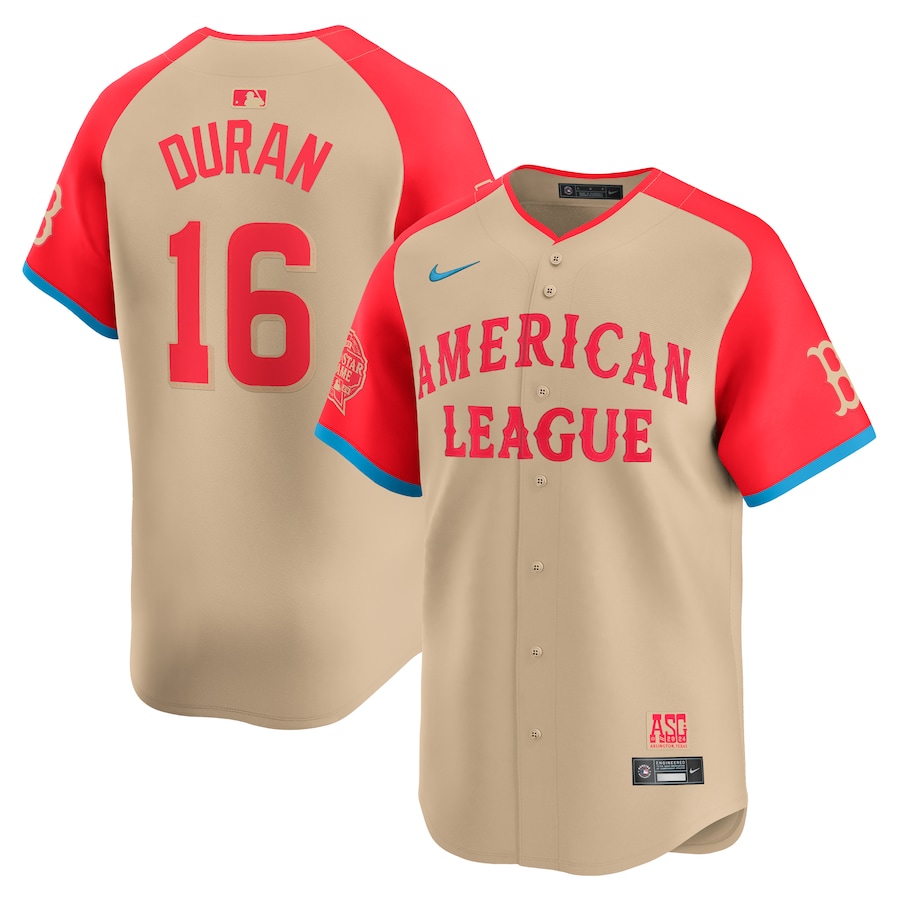 Men's American League Jarren Duran Nike Cream 2024 MLB All-Star Game Limited Player Jersey - Jersey