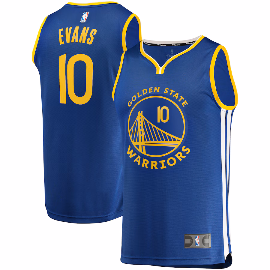 Youth Golden State Warriors Jacob Evans Fanatics Royal Fast Break Player Jersey - Icon Edition - Jersey