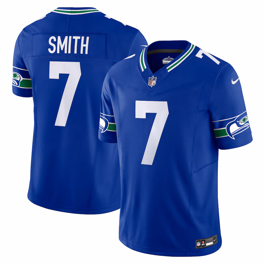 Men's Seattle Seahawks Geno Smith Nike Royal Alternate Vapor F.U.S.E. Limited Jersey - Jersey