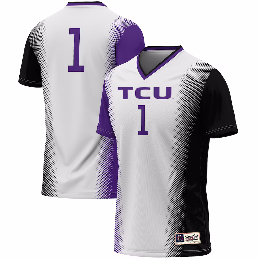 #1 TCU Horned Frogs GameDay Greats Unisex  Lightweight Women's Soccer Jersey - White - Jersey
