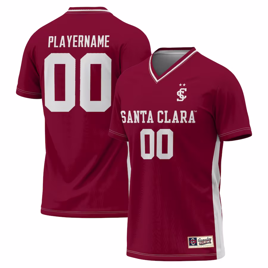 Santa Clara Broncos GameDay Greats Youth NIL Pick-A-Player Lightweight Women's Soccer Jersey - Maroon - Jersey