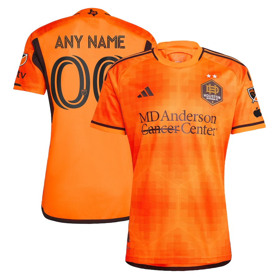 Men's Houston Dynamo FC adidas Orange 2023 El Sol Authentic Custom Jersey - Jersey