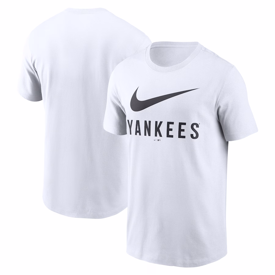 Men's New York Yankees Nike White Swoosh T-Shirt - Jersey