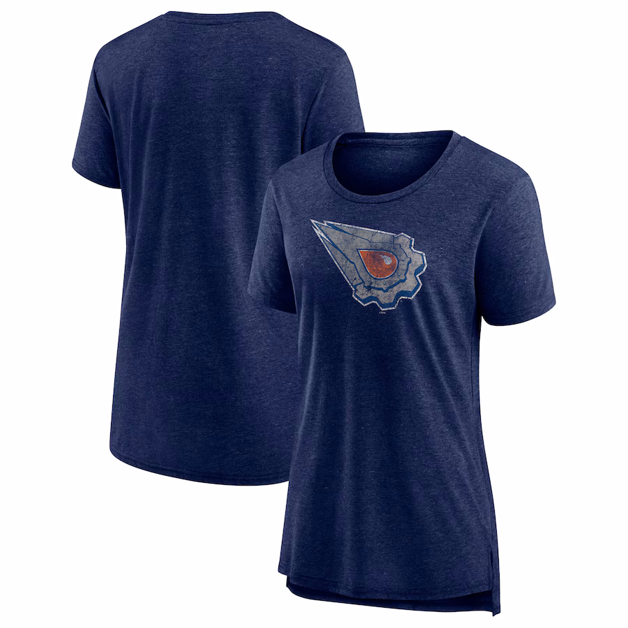 Women's Edmonton Oilers Fanatics Heather Navy Special Edition 2.0 Modern T-Shirt - Jersey