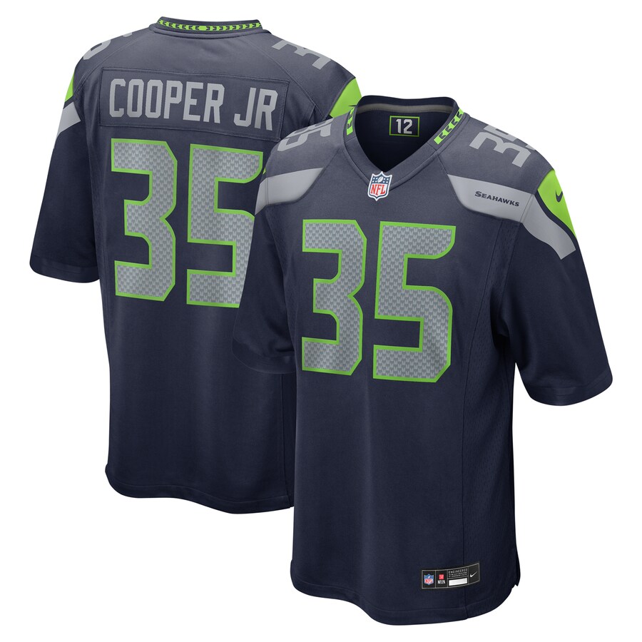 Men's Seattle Seahawks Ryan Cooper Jr. Nike College Navy Game Jersey - Jersey