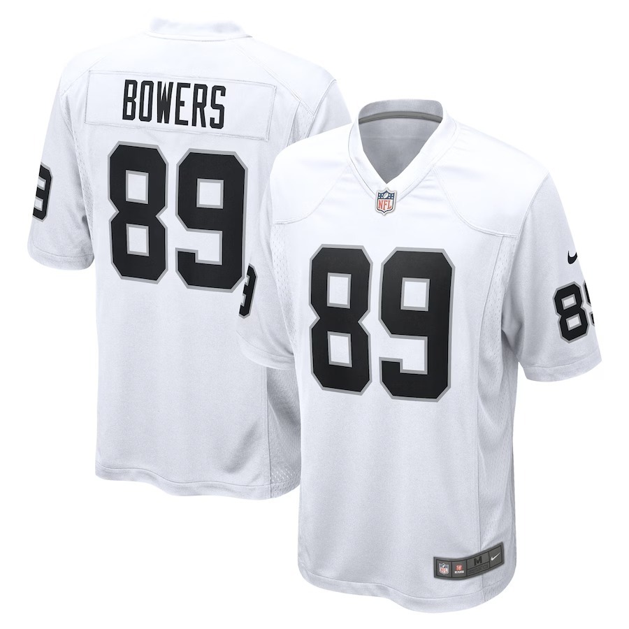 Men's Las Vegas Raiders Brock Bowers Nike  White Game Jersey - Jersey
