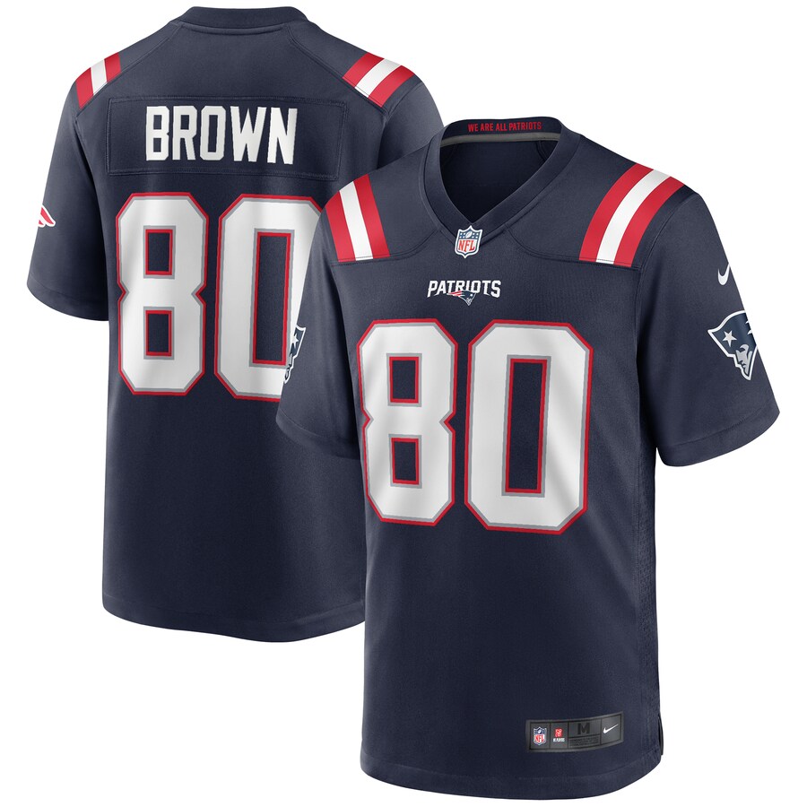Men's New England Patriots Troy Brown Nike Navy Game Retired Player Jersey - Jersey