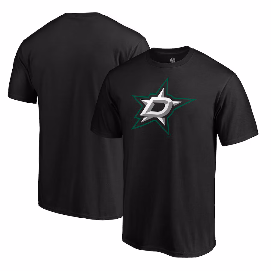 Men's Dallas Stars Black Logo T-Shirt - Jersey