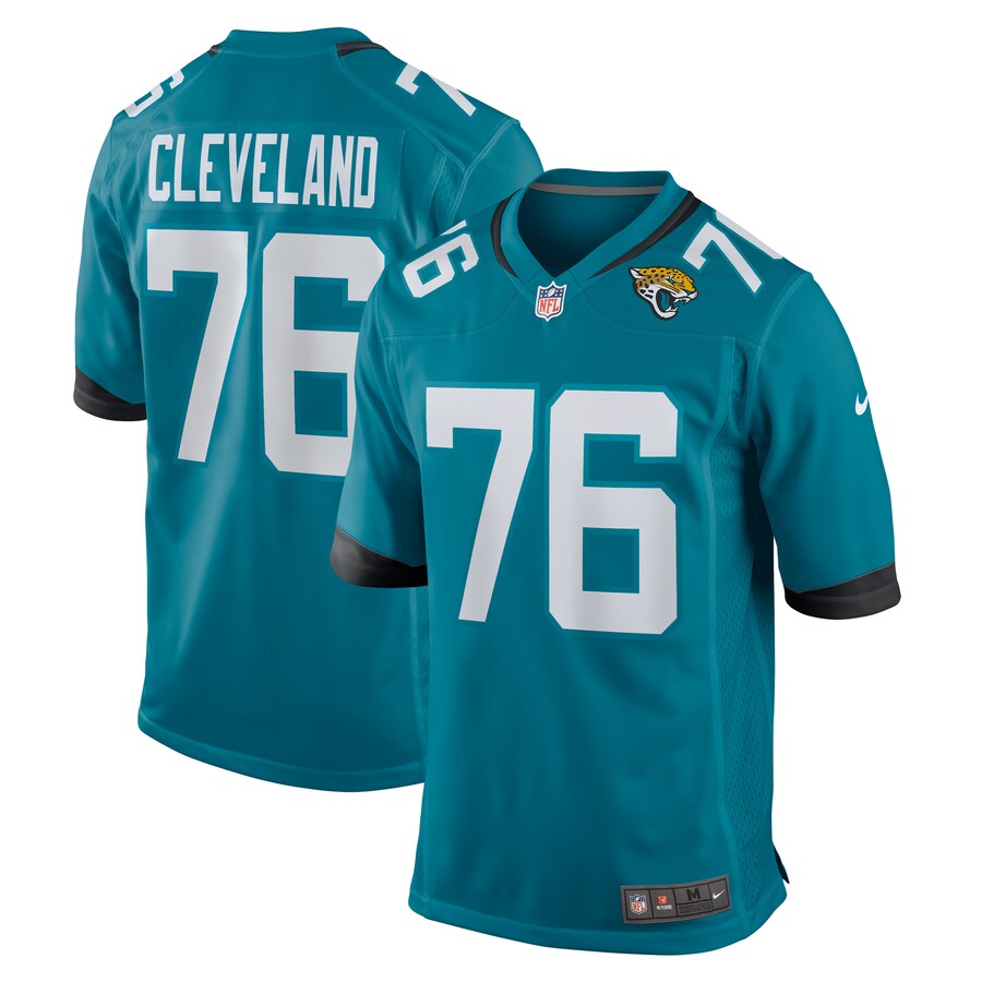 Men's Jacksonville Jaguars Ezra Cleveland Nike  Teal  Game Jersey - Jersey