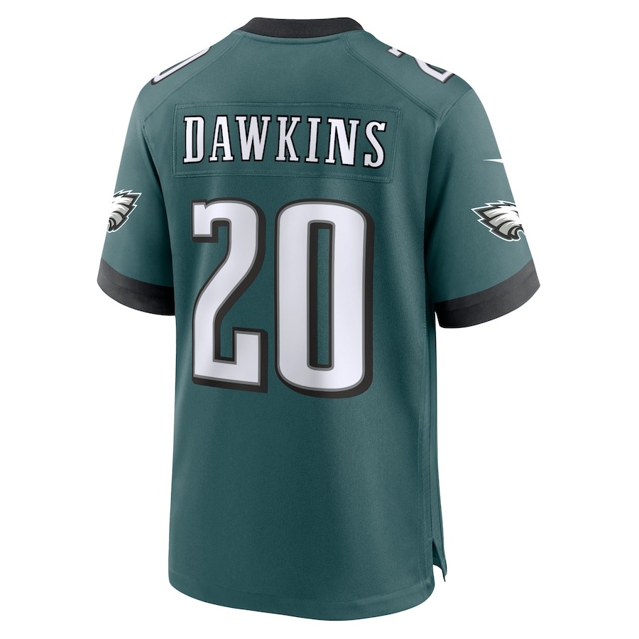 Men's Philadelphia Eagles Brian Dawkins Nike Midnight Green Team Game Jersey - Jersey