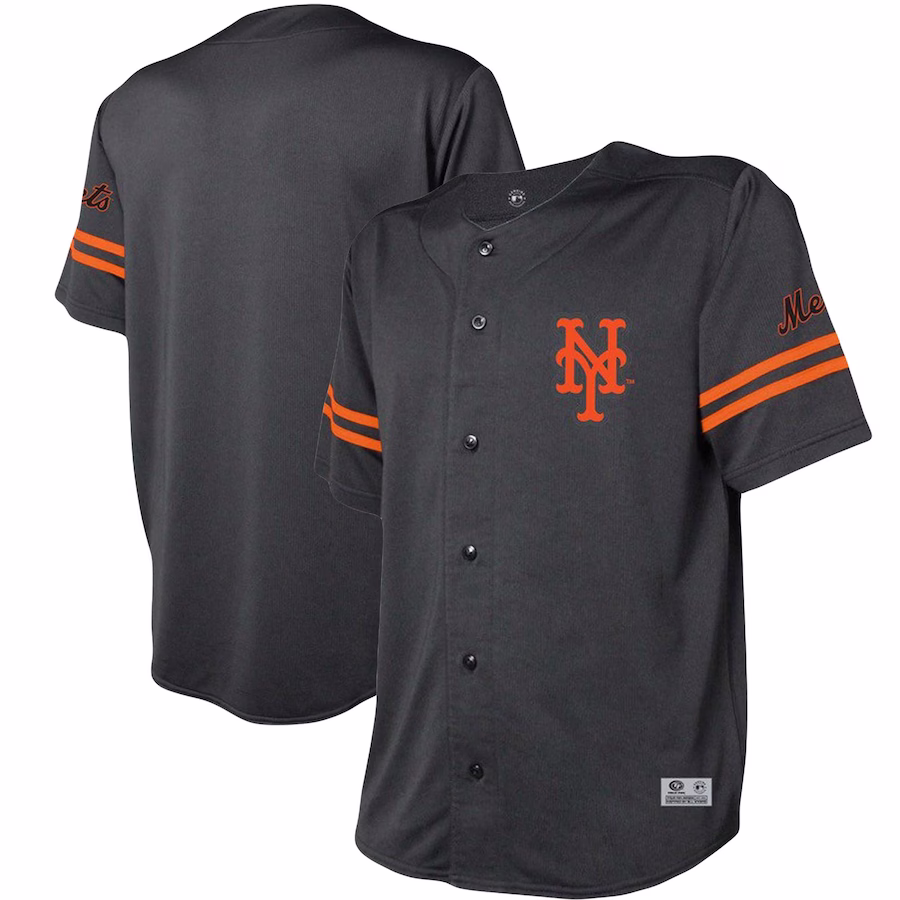 Men's New York Mets Stitches Black Team Fashion Jersey - Jersey