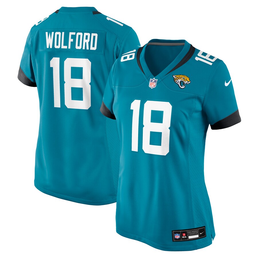 Women's Jacksonville Jaguars John Wolford Nike Teal Team Game Jersey - Jersey