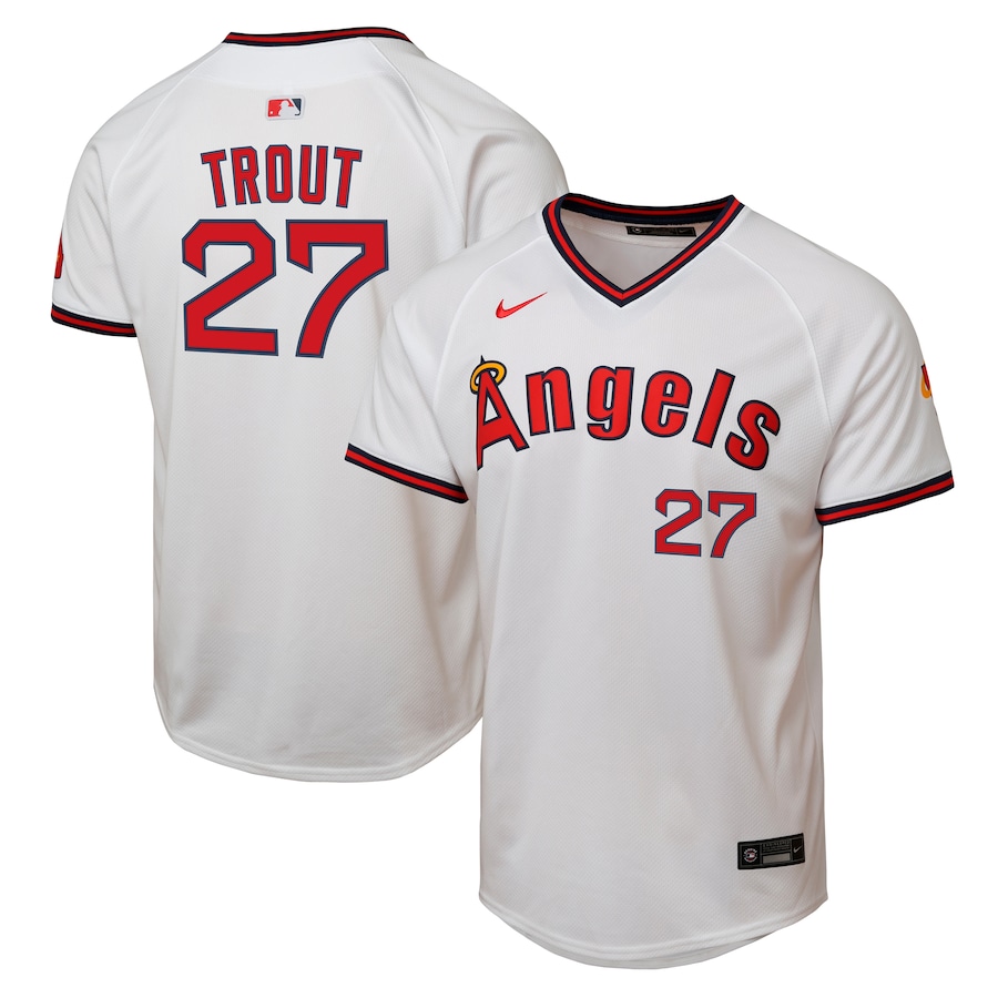 Youth Los Angeles Angels Mike Trout Nike White Alternate 2 Limited Player Jersey - Jersey