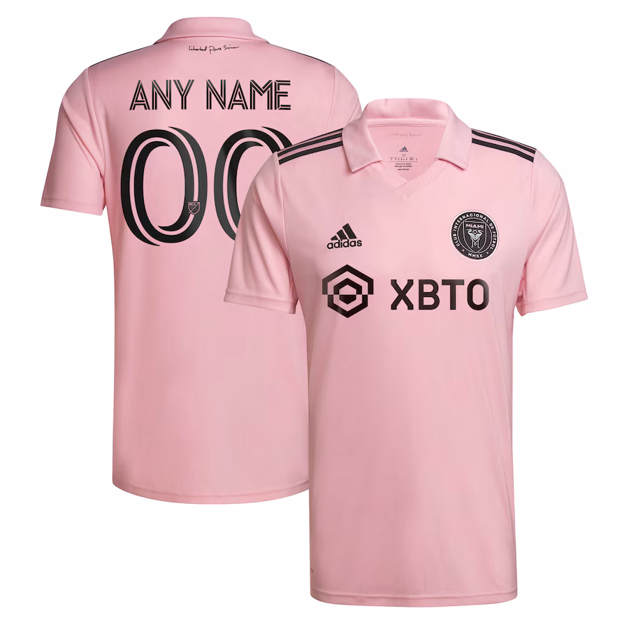 Men's Inter Miami CF adidas Pink 2022 The Heart Beat Kit Replica Custom Jersey - Jersey