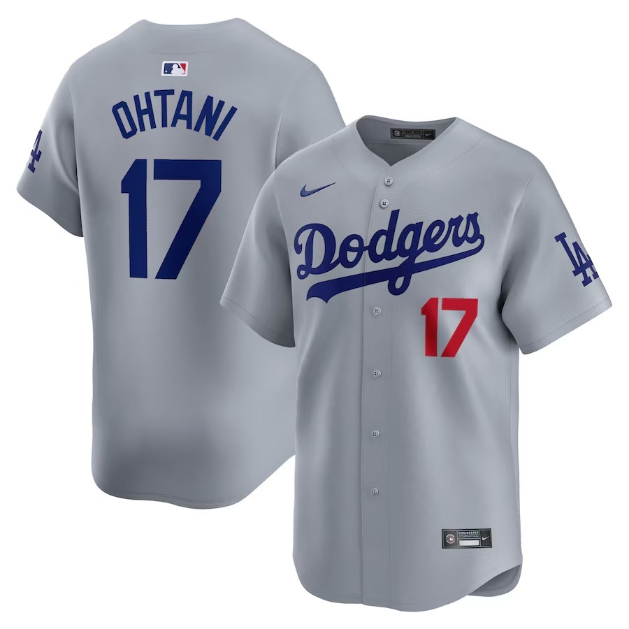 Men's Los Angeles Dodgers Shohei Ohtani Nike Gray Away Limited Player Jersey - Jersey