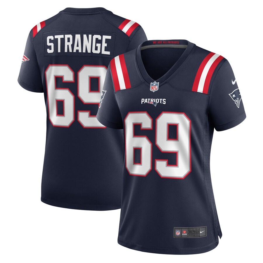 Women's New England Patriots Cole Strange Nike Navy Game Player Jersey - Jersey