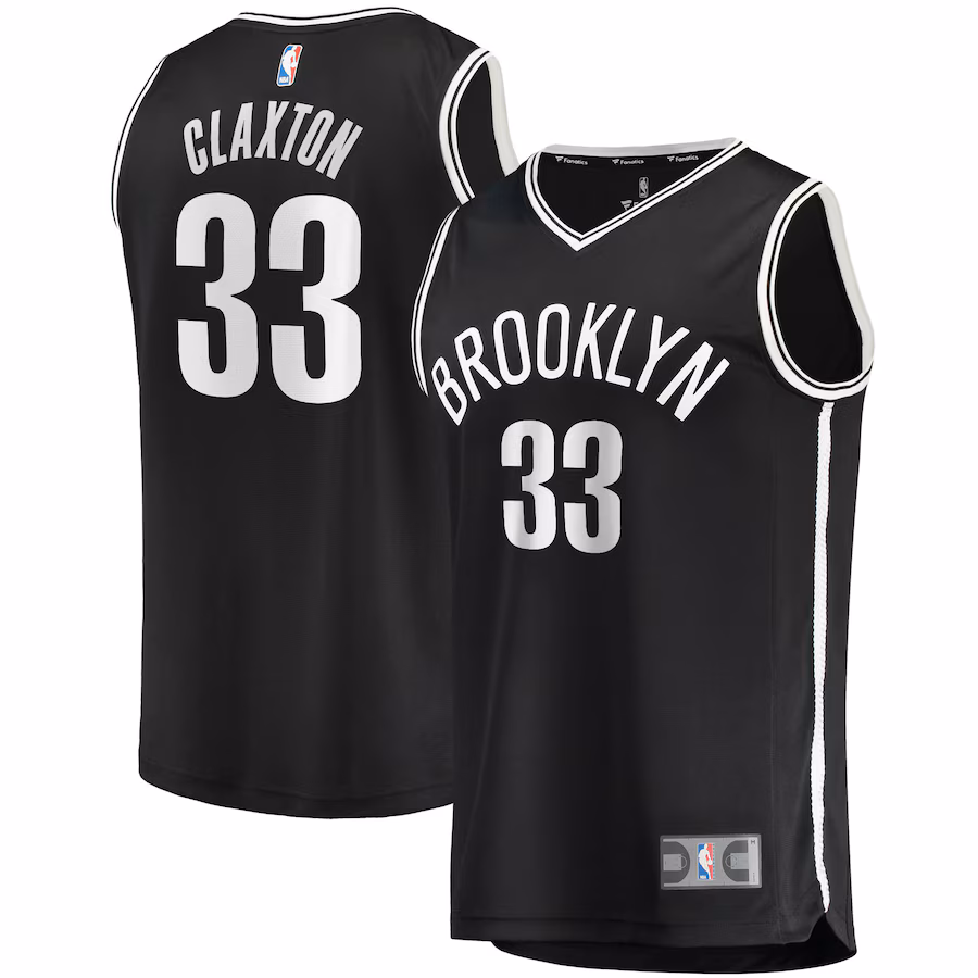 Men's Brooklyn Nets Nicolas Claxton Fanatics Black Fast Break Replica Jersey - Icon Edition - Jersey