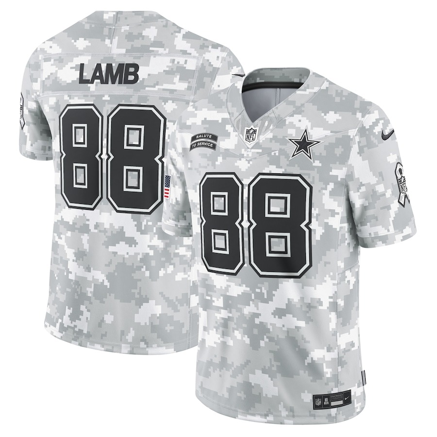 Men's Dallas Cowboys CeeDee Lamb Nike Arctic Camo 2024 Salute to Service Limited Jersey - Jersey