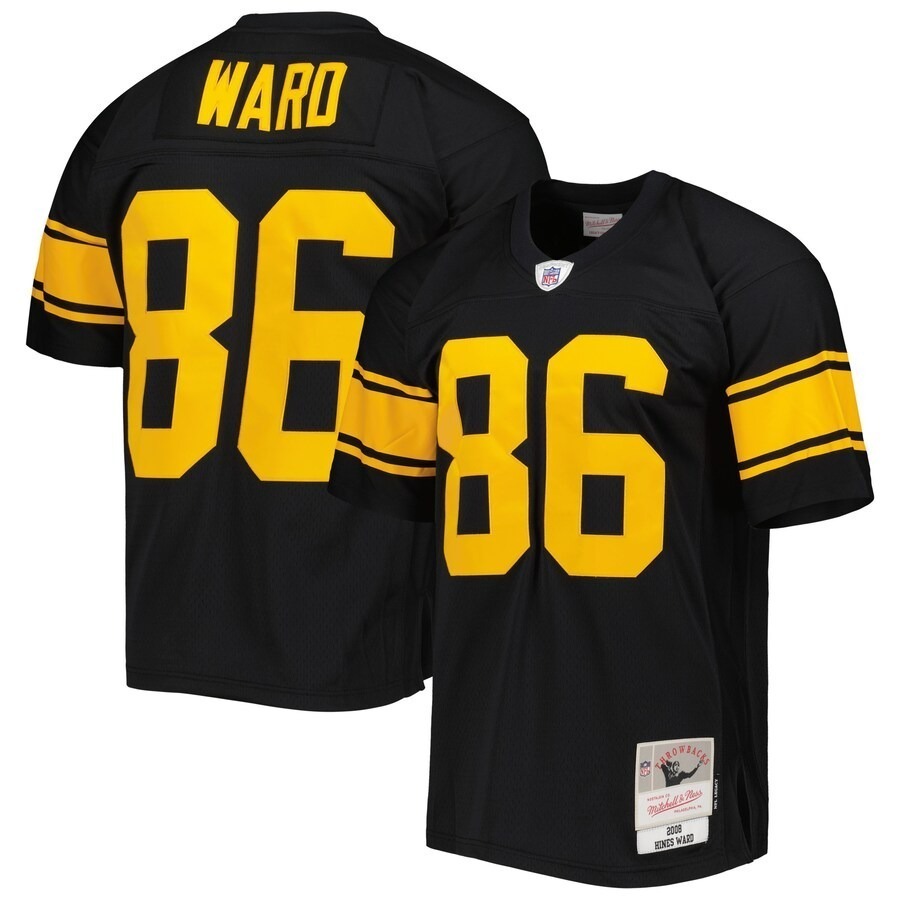 Men's Pittsburgh Steelers Hines Ward Mitchell & Ness Black Legacy Replica Jersey - Jersey