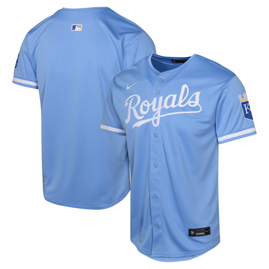 Youth Kansas City Royals NikeLight  Blue Alternate Limited Jersey - Jersey