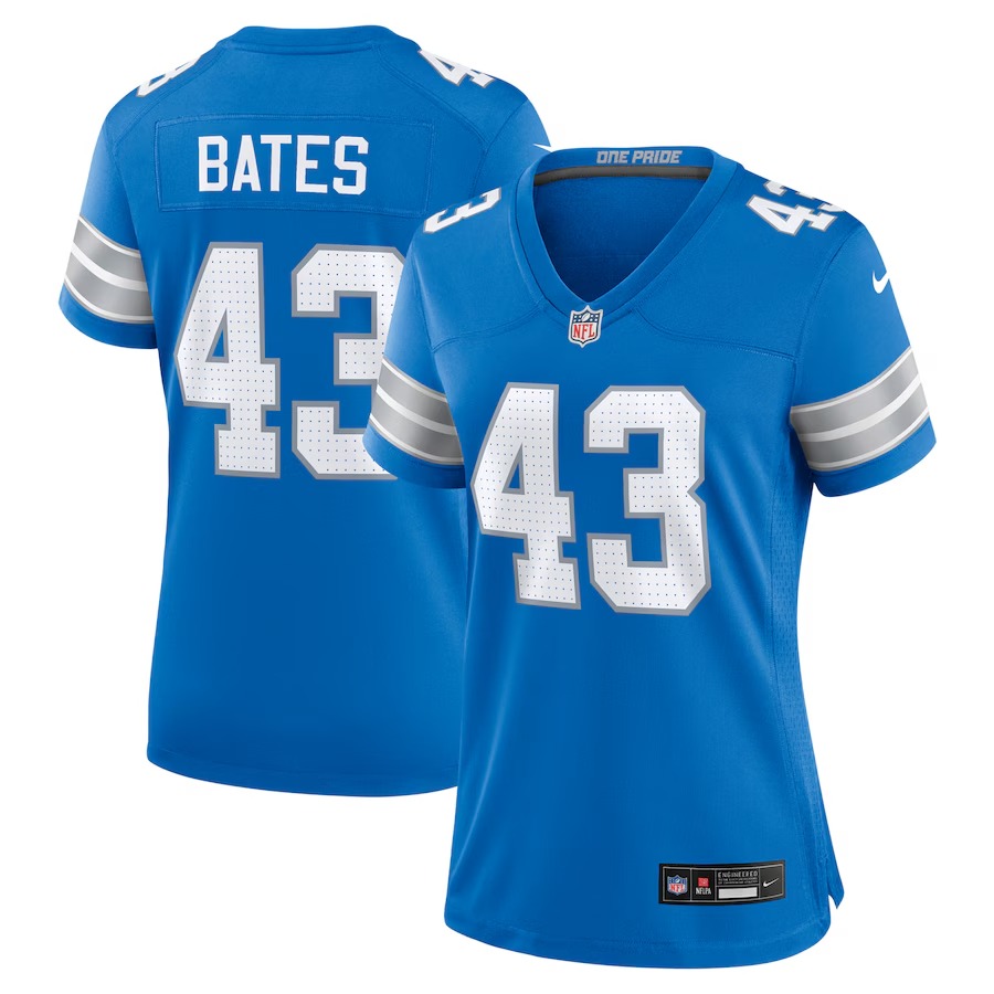 Women's Detroit Lions Jake Bates Nike  Blue Team Game Jersey - Jersey