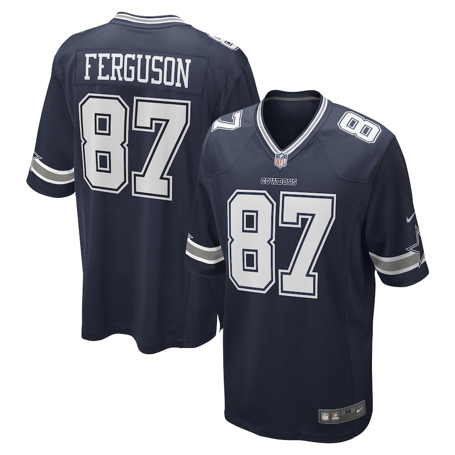 Men's Dallas Cowboys Jake Ferguson Nike Navy Game Jersey - Jersey