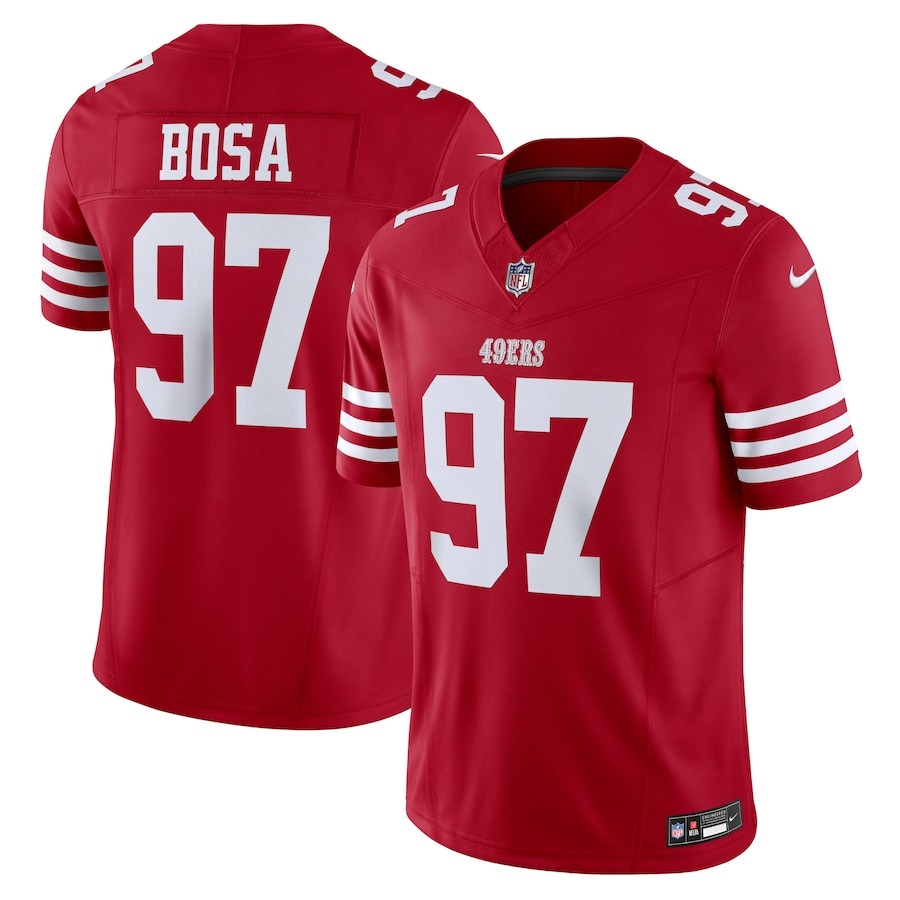 Men's San Francisco 49ers Nick Bosa Nike Scarlet Vapor F.U.S.E. Limited Jersey - Jersey