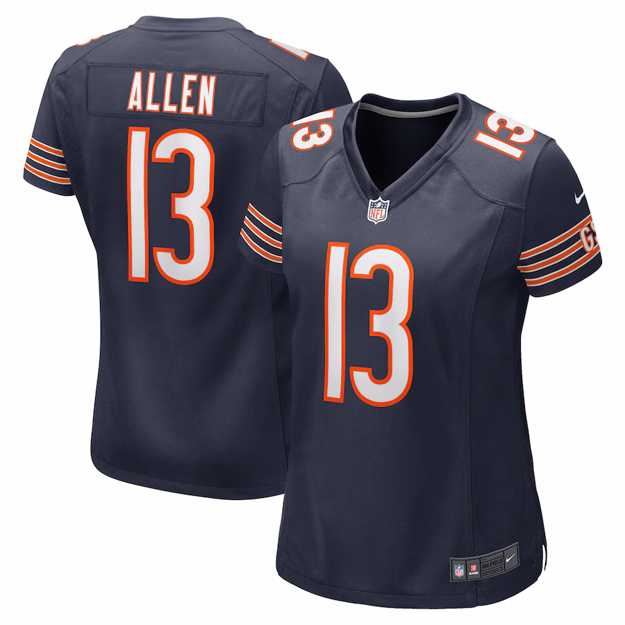 Women's Chicago Bears Keenan Allen Nike  Navy Game Jersey - Jersey