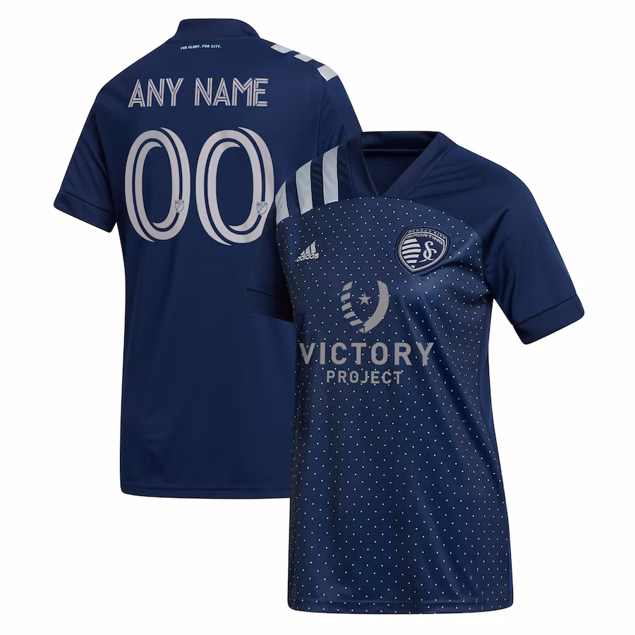 Women's Sporting Kansas City adidas Blue 2021 Secondary Replica Custom Jersey - Jersey