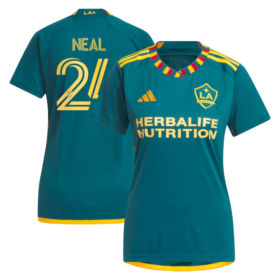 Women's LA Galaxy Jalen Neal adidas Green 2024 LA Kit Replica Player Jersey - Jersey