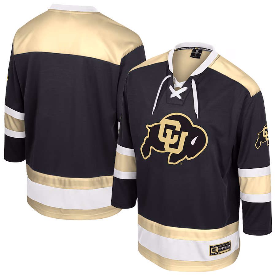 Men's Colosseum  Black Colorado Buffaloes Athletic Machine Fashion Hockey Jersey - Jersey