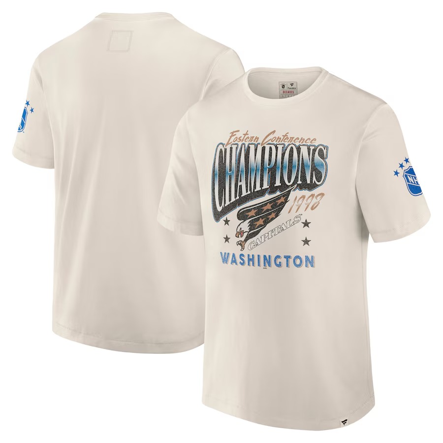 Men's Washington Capitals Fanatics White Decades Collection Timeless T-Shirt - Jersey