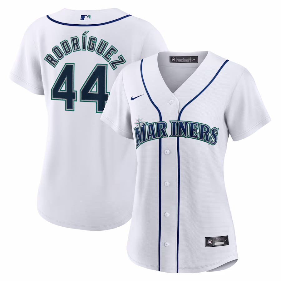 Women's Seattle Mariners Julio Rodriguez Nike White Home Replica Player Jersey - Jersey