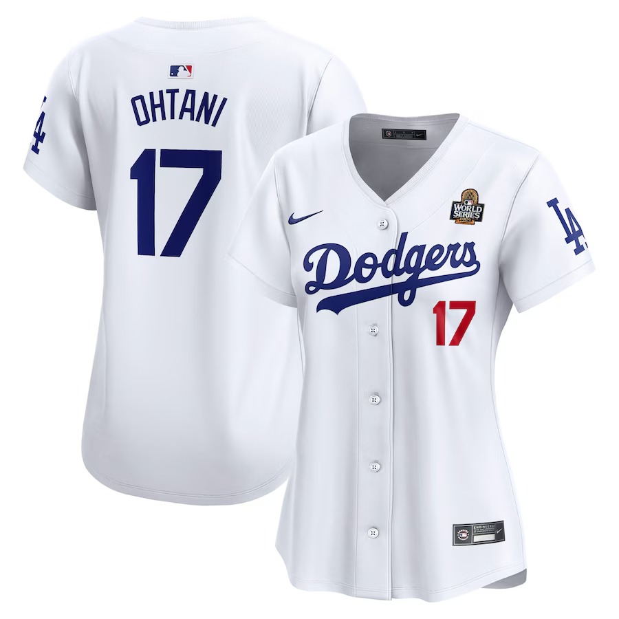 Women's Los Angeles Dodgers Shohei Ohtani Nike White 2024 World Series Home Limited Player Jersey - Jersey