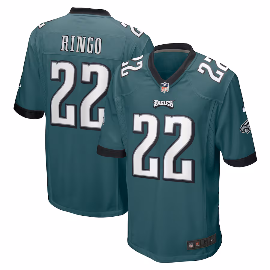 Men's Philadelphia Eagles Kelee Ringo Nike Midnight Green Team Game Jersey - Jersey