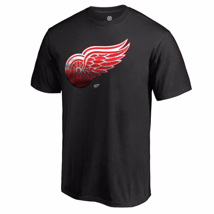 Men's Detroit Red Wings Black Midnight Mascot T-Shirt - Jersey
